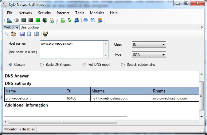 dns lookup module